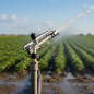 Arroseur Agricole 1 1/2'' Hidra métal. Angle d'irrigation réglable. Portée 20 à 36m. Arroseur à Impulsion, Canon d'irrigation