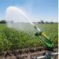 Agrar-Sprinkler 2'' Klicker Metall. Einstellbarer Bewässerungswinkel. Reichweite 25 bis 57 m. Impuls-Sprinkler, Bewässerungsrohr