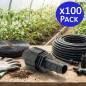 Pack 100 Unión Cinta de Riego a Tubo Goteo 16mm | Conexión para Sistema de Riego