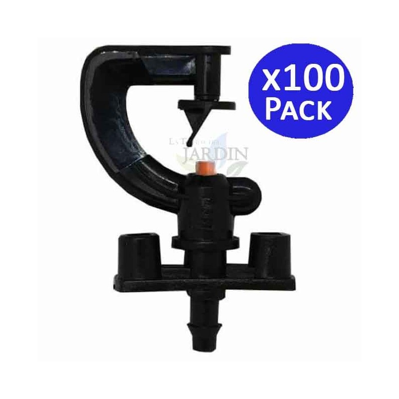 Lot de 100 Arroseur d'irrigation Type G 180 Degrés Pendaison - Micro Arroseur Buse Jardin. Portée de 2 à 2,5 mètres Lot de 100 Arroseur d'irrigation Type G 180 Degrés Pendaison - Micro Arroseur Buse Jardin. Portée de 2 à 2,5 mètres