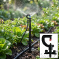 Set di 10 Microirrigatore a 180º con picchetto da 40 cm per l'irrigazione agricola