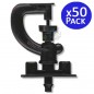 360° drehbarer Mikrosprinkler für Garten und Gemüsegarten | 50er-Packung | Sprühradius bis zu 2,8 m