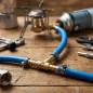 Support en T pour gaz 9 mm | Raccord pour tuyau de gaz butane | Raccord en laiton | Adaptateur pour cuisine, camping et eau Support en T pour gaz 9 mm | Raccord pour tuyau de gaz butane | Raccord en laiton | Adaptateur pour cuisine, camping et eau