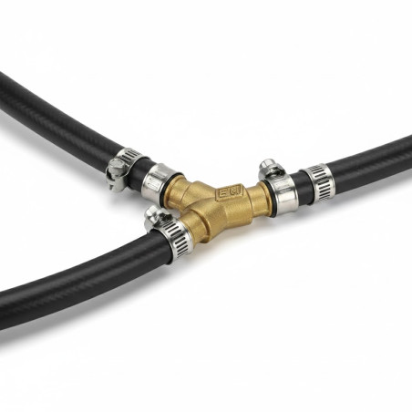 Derivacion en Y para gas 9 mm | Pack 5 Derivación en Y para Conexión de Mangueras en Gas Butano | Pieza de Conexión de laton