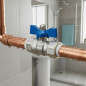 Valvola a sfera 3/8'' - Manico in metallo reversibile - Passaggio standard PN25 - Rubinetto a sfera 3/8''