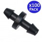 Pack 100 Enlace microtubo 4mm | Enlace recto para unir microtubo 4,5 x 6,5mm Pack 100 Enlace microtubo 4mm | Enlace recto para unir microtubo 4,5 x 6,5mm