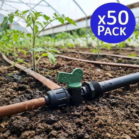 Pacote com 50 válvulas de retenção para irrigação por gotejamento de 16 mm x 1/2" | Válvulas de retenção para irrigação