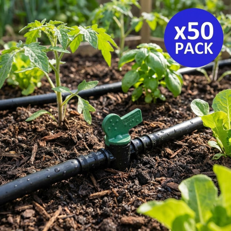 Set di 50 Valvola a goccia 12 mm. Valvola ondulata per irrigazione a goccia di alta qualità