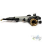 Irrigatore agricolo 1 1/4'' Jolly in metallo. Angolo di irrigazione regolabile. Portata da 17 a 29 m. Irrigatore a impulso