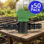 Lot de 50 Vanne Commutation d'Irrigation, Robinet d'arrosage goutte à goutte 20mm, valve 20 mm