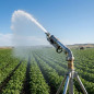 Arroseur Agricole 2'' Senior métal. Angle d'irrigation réglable. Portée 22 à 51m. Arroseur à Impulsion, Canon d'irrigation