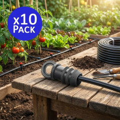 10 Stück Endstopfen 16mm für Tropfbewässerung | Schlauchverschluss 16 mm schwarz | Verschluss für PE-Rohr