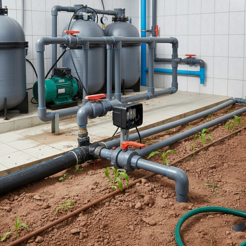 Vanne à Bille En PVC – Arrêt D'eau Facile, Compatible Tuyaux 63 Mm – Blanc