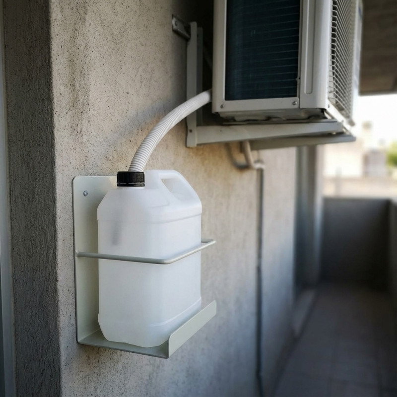 Pack Bidon Condensés 10 Litres + Support Mural Avec Barre Anti-basculement – Solution économique Pour Chaudière