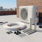 Kit di installazione per climatizzatore mono-split, 3 m, rame 1/4'' + 3/8'', supporto 40x40 cm
