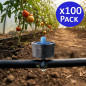 Pacote com 100 gotejadores de 2 litros para irrigação agrícola e de jardinagem - gotejadores perfurados não removíveis adequados