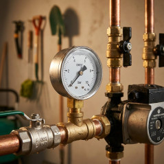 Trockenkugelmanometer 0-10 Bar 1/4'' | Druckmessgerät | Sanitär und Gartenarbeit