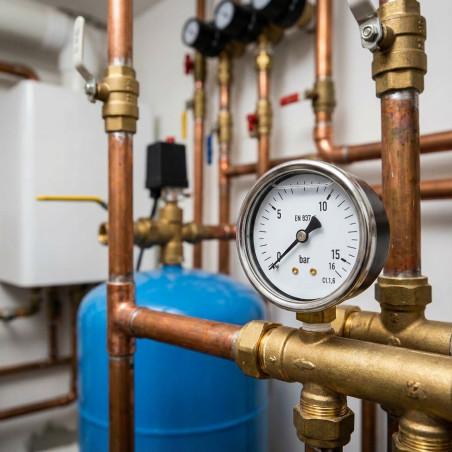 Manómetro Esfera Glicerina 0-16 Bar 1/4'' | Medidor de Presión para Fontanería | Calcula la Presión Exacta en las Tuberías