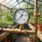 Manometer Kugel Glyzerin 0-25 Bar 1/4'' | Druckmessgerät | Sanitär und Gartenarbeit