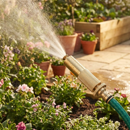 Quick connection adjustable metal lance gun