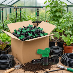 Lot de 50 Vanne cannelée 16mm x 1/2''. Vanne cannelée pour l'irrigation goutte à goutte de haute qualité