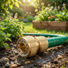 Raccordo per irrigazione 19 mm (3/4'') in ottone, raccordi rapidi per tubo da giardino