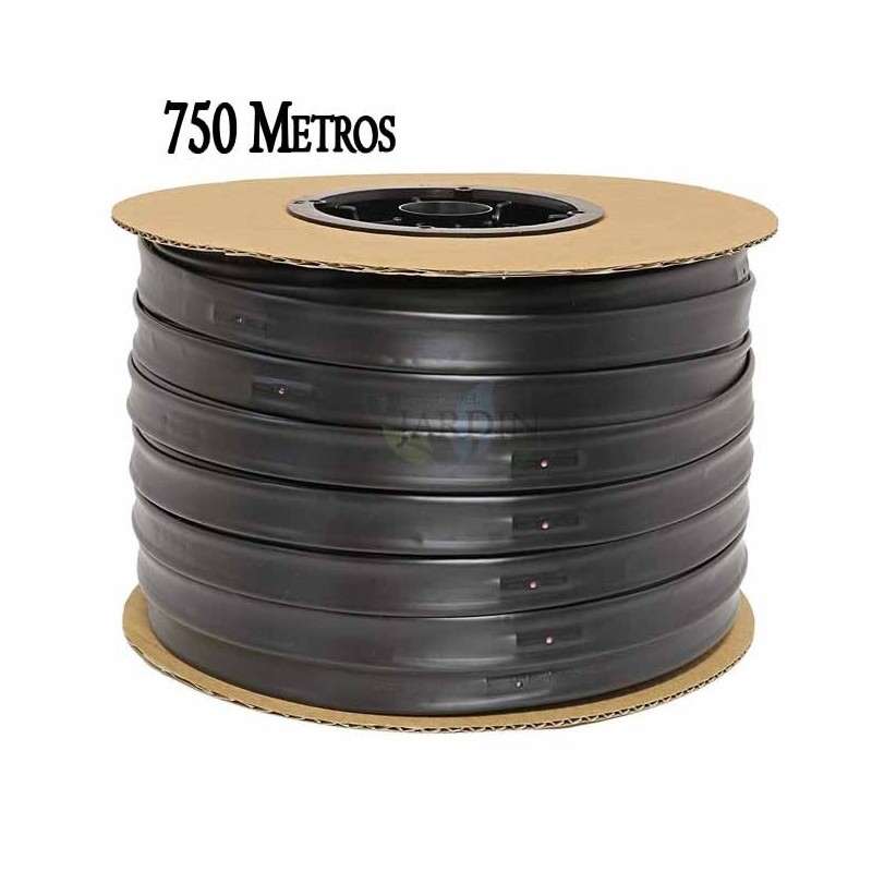 Fita de irrigação por gotejamento de 16 mm, 750 metros. Medidor de espessura de parede de 8 mil. Gotejadores de 1,16 l/h por 20 