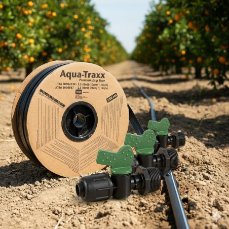 Valvula Cinta Riego Goteo 16mm x 1/2'' | Pack 10 Llave de Paso Riego por Goteo