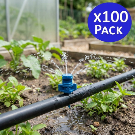Set di 50 Irrigatore a getto 90º del sistema Micro-Drip, Irrigazione: Testa di spruzzatura da 1 a 1,3 metri