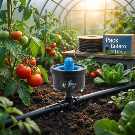 Pack 500 Gotero 2 litros para Riego agricola y jardineria. Gotero pinchado No Desmontable apto para microtubo