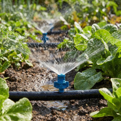 Lot de 100 Arroseur d'irrigation 180º de système de Micro-Drip, Arrosage: Tête de pulvérisation 1 a 1,3 mètres