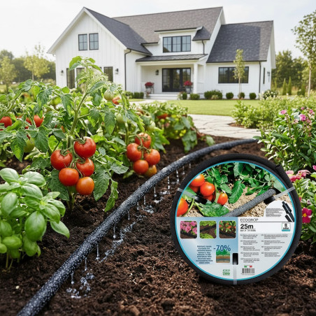 Poröser Auslauf-Gartenschlauch | 12,5 mm 25 Meter | Effizienter Bewässerungsschlauch | Garten und Pflanzen