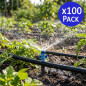 Lot de 100 Arroseur d'irrigation 360º de système de Micro-Drip, Arrosage: Tête de pulvérisation 1 a 1,2 mètres