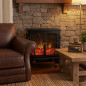 1000W - 2000W electric fireplace with flame effect and timer