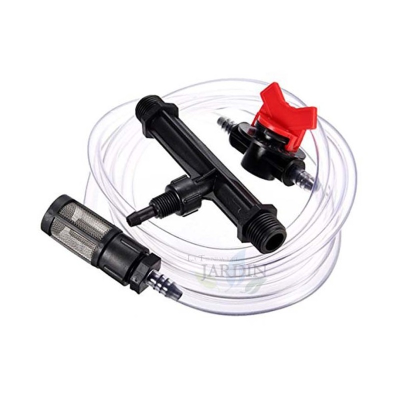 Inyector Venturi de fertilizante 32mm 1''. Caudal fertilizante 32 a 279 l/h. Rosca 1''. Injector de fertilizante con llave