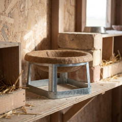 Nido in feltro per uccelli con supporto in lamiera, 6x4x2 cm