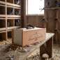 Boîte de transport en bois pigeons 2 départements pour pigeons, oiseaux, 15x40x16 cm