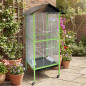 Grande Cage Oiseau sur Pied Volière Canaries Perroquet Grosses Perruches Cacatoès Ara Cage Oiseaux avec Support 60x60x167 cm