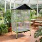 Grande Cage Oiseau sur Pied Volière Canaries Perroquet Grosses Perruches Cacatoès Ara Cage Oiseaux avec Support 90x60x175 cm