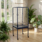 Grande Cage Oiseau sur Pied Volière Canaries Perroquet Grosses Perruches Cacatoès Ara Cage Oiseaux avec Support 54x54x150 cm