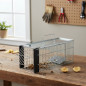 Armadilha reutilizável para animais vivos 41x16x17 cm Armadilha galvanizada para animais para coelhos, gatos, ratos e roedores