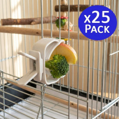 Pack 25 Pinza Sujeción Universal para Jaulas, Sujeta Frutas, Verduras o Cualquier Otro Artículo