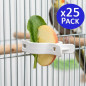 Lot de 25 Pince en plastique pour contenir des fruits, des collations, des légumes ou tout autre objet Lot de 25 Pince en plastique pour contenir des fruits, des collations, des légumes ou tout autre objet