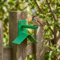 Posa Pájaros Universal PVC 10x6x9 cm, Verde - Soporte para Pájaros y Aves