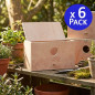 Lot de 6 Nid en Bois pour Oiseaux 25x15x15 cm