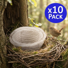Pack 10 Algodón para Nidos de Pájaros, Aves - Material de Alojamiento para Pájaros