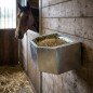 Mangeoire galvanisée de paroi pour chevaux 8 litres, 50x37x21 cm
