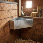 Comedero de Esquina Galvanizado para Caballos 8 Litros, 50x37x21 cm - Comedero para Caballos