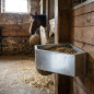 Comedero de Esquina Galvanizado para Caballos 8 Litros, 50x37x21 cm - Comedero para Caballos