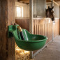 Bevitore in Plastica in Ghisa con Pulsante per Cavallo 10 L, 22x28x18 cm, verde
